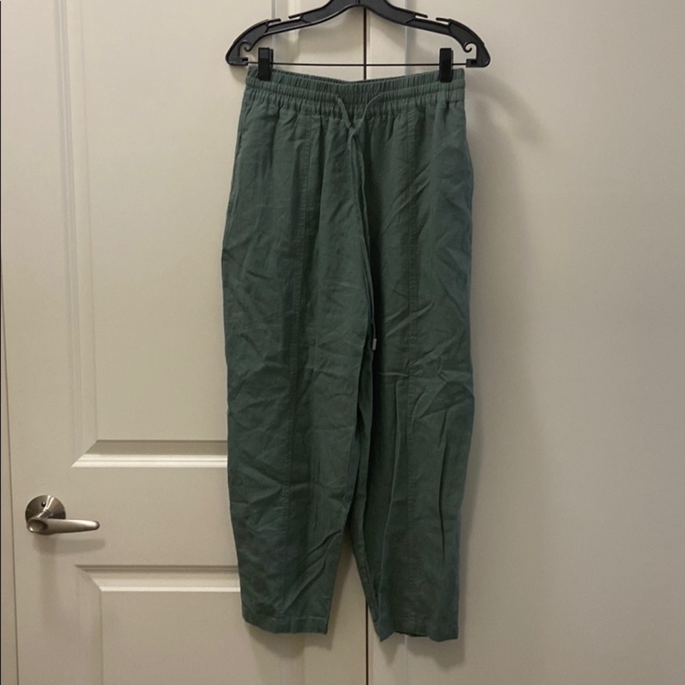 Green cotton draw string pants